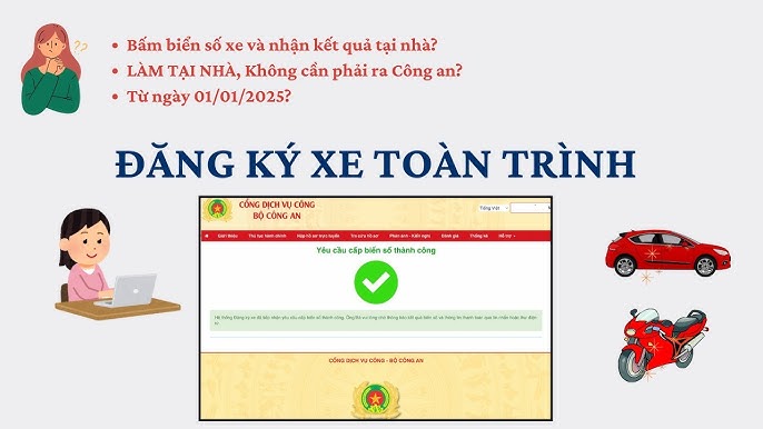 Hướng dẫn đk xe toàn trình từ Hướng dẫn đk xe toàn trình từ