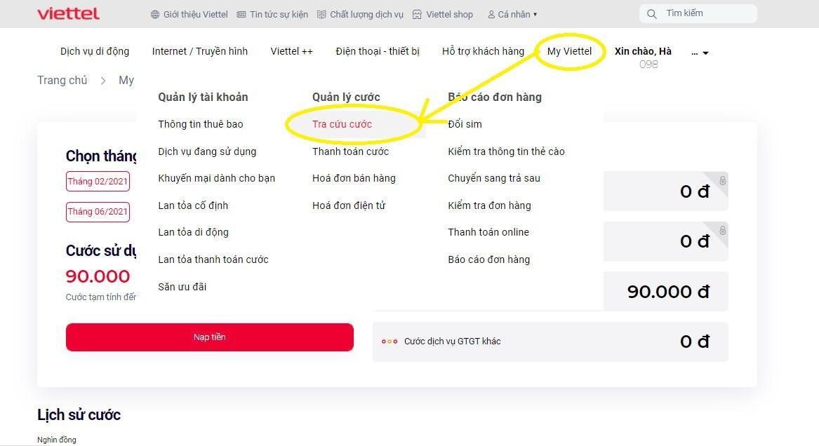 Hướng dẫn phương pháp kiểm tra tin tức gói cước data viettel vẫn sử dụng