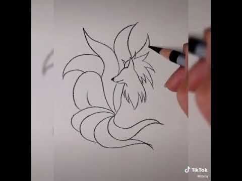 Cách vẽ yêu quái chín đuôi solo giản Cách vẽ yêu tinh chín đuôi đối chọi giản