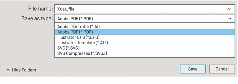 Hướng dẫn chi tiết các bước xuất file pdf trong ai Để in Ấn