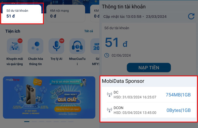 Hướng dẫn tra cứu dịch vụ thương mại đang thực hiện viettel mobifone vinaphone