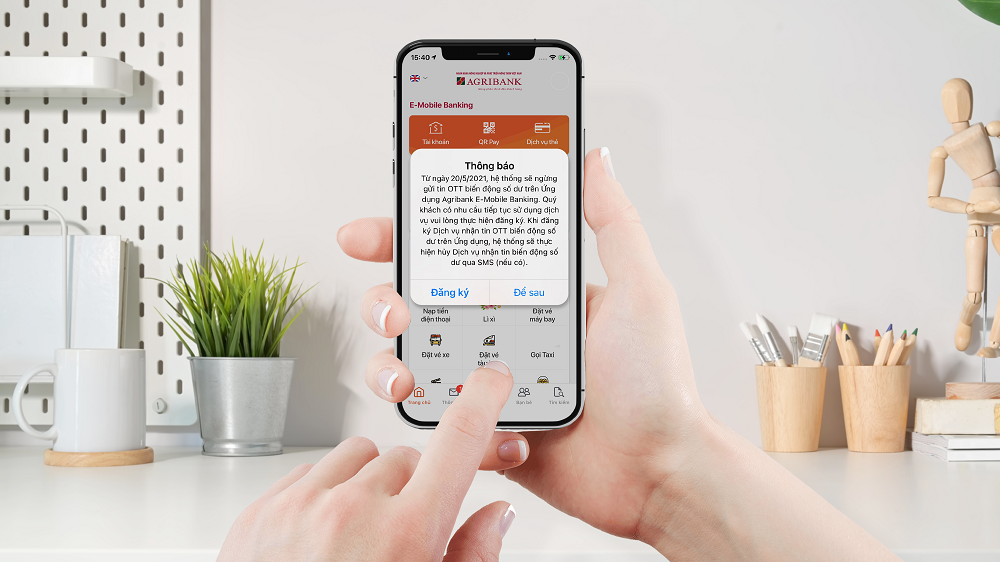Thông báo chuyển đổi chính sách dịch vụ nhận tin ott dịch chuyển số dư bên trên ứng  dụng ngân hàng nông nghiệp và phát triển nông thôn e