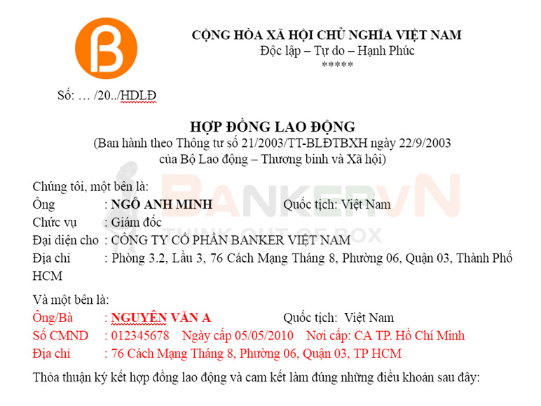 Tổng đúng theo mẫu mã hợp đồng lao động giành riêng cho ctcp tnhh Tổng thích hợp mẫu hợp đồng lao động dành cho ctcp tnhh