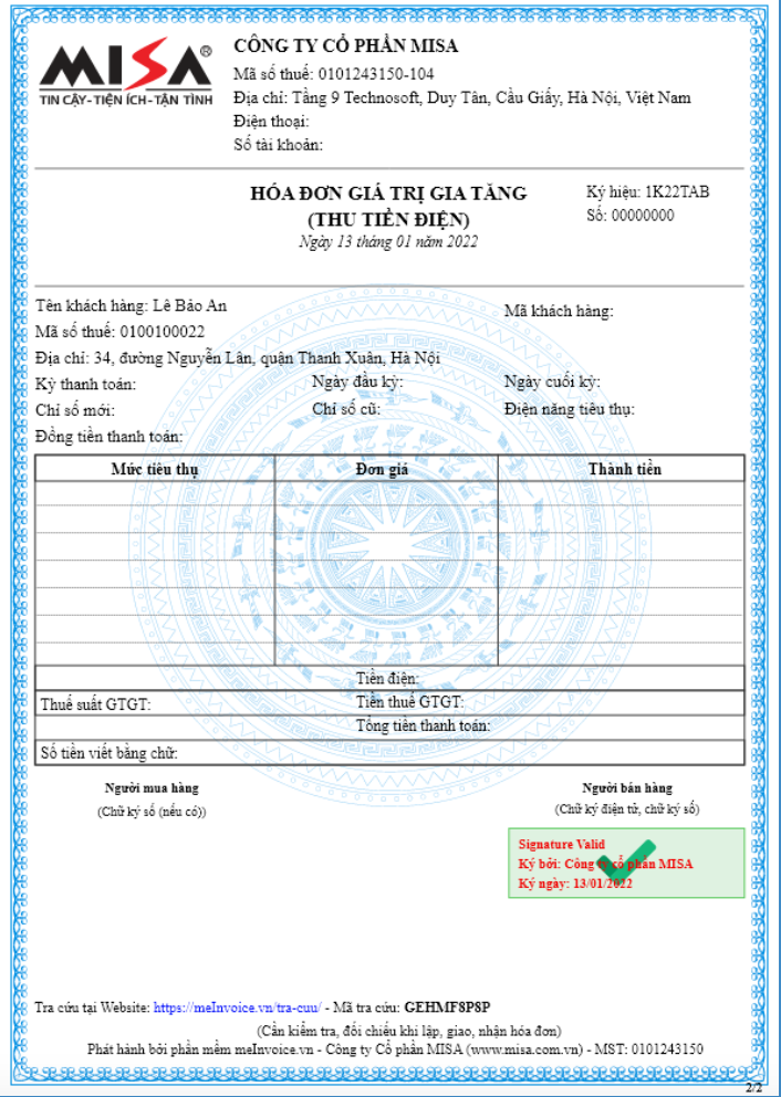 Tổng hợp mẫu hóa đơn điện tử phổ biến theo ngành nghề